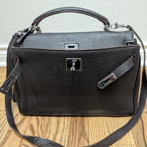 Hermés Style Brown Leather Handbag